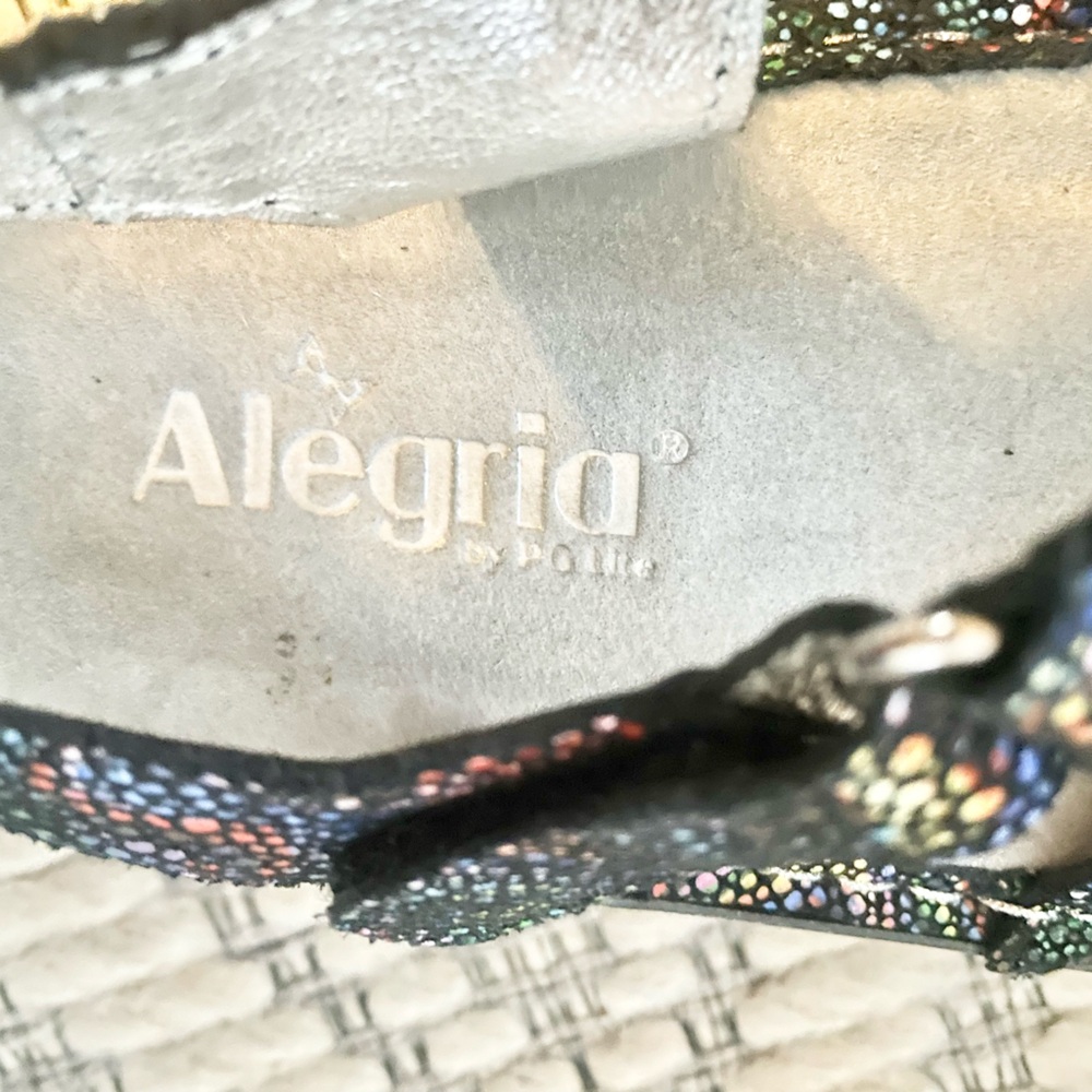 Alegria Kleo Blissful Multicolor Leather Comfort Sandals Women's EU38 Size 7.5-8 - Picture 5 of 9